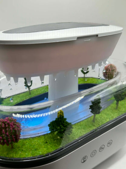 LED Rain Effect Humidifier and Sound - Essential Oil Diffuser for Bedroom